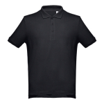 Polo corporativo de algodão em diversas cores 195 g/m2 THC Adam cor preto