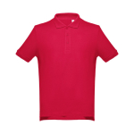 Polo corporativo de algodão em diversas cores 195 g/m2 THC Adam cor vermelho primeira vista