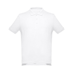 Polo corporativo de algodão em diversas cores 195 g/m2 THC Adam cor branco primeira vista