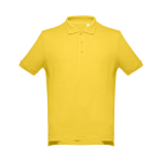 Polo corporativo de algodão em diversas cores 195 g/m2 THC Adam cor amarelo primeira vista