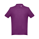 Polo corporativo de algodão em diversas cores 195 g/m2 THC Adam cor violeta primeira vista