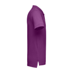 Polo corporativo de algodão em diversas cores 195 g/m2 THC Adam cor violeta terceira vista