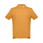 Polo corporativo de algodão em diversas cores 195 g/m2 THC Adam cor amarelo-escuro primeira vista