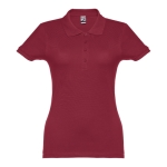 Polo em diversas cores para mulher em algodão 195 g/m2 THC Eve cor bordeaux