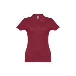 Polo em diversas cores para mulher em algodão 195 g/m2 THC Eve cor bordeaux primeira vista