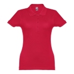 Polo em diversas cores para mulher em algodão 195 g/m2 THC Eve cor vermelho