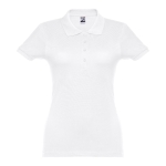 Polo em diversas cores para mulher em algodão 195 g/m2 THC Eve cor branco