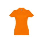 Polo em diversas cores para mulher em algodão 195 g/m2 THC Eve cor cor-de-laranja primeira vista