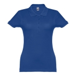 Polo em diversas cores para mulher em algodão 195 g/m2 THC Eve cor azul real