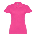 Polo em diversas cores para mulher em algodão 195 g/m2 THC Eve cor fúcsia