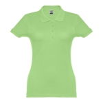 Polo em diversas cores para mulher em algodão 195 g/m2 THC Eve cor verde-claro