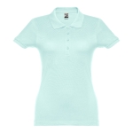 Polo em diversas cores para mulher em algodão 195 g/m2 THC Eve cor verde menta