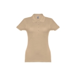 Polo em diversas cores para mulher em algodão 195 g/m2 THC Eve cor castanho-claro primeira vista