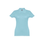 Polo em diversas cores para mulher em algodão 195 g/m2 THC Eve cor azul pastel primeira vista