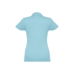 Polo em diversas cores para mulher em algodão 195 g/m2 THC Eve cor azul pastel segunda vista