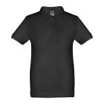 Polos para publicidade infantis em algodão 195 g/m2 THC Adam Kids cor preto primeira vista