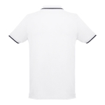 Polos bicolor com corte slim fit em algodão 210 g/m2 THC Rome cor branco