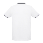 Polos bicolor com corte slim fit em algodão 210 g/m2 THC Rome cor branco