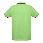 Polos bicolor com corte slim fit em algodão 210 g/m2 THC Rome cor verde-claro