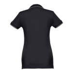 Polos bicolor em algodão personalizáveis para mulher 210 g/m2 THC Rome cor preto