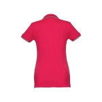 Polos bicolor em algodão personalizáveis para mulher 210 g/m2 THC Rome cor vermelho segunda vista