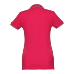 Polos bicolor em algodão personalizáveis para mulher 210 g/m2 THC Rome cor vermelho