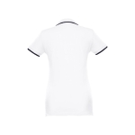 Polos bicolor em algodão personalizáveis para mulher 210 g/m2 THC Rome cor branco segunda vista