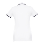 Polos bicolor em algodão personalizáveis para mulher 210 g/m2 THC Rome cor branco