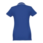 Polos bicolor em algodão personalizáveis para mulher 210 g/m2 THC Rome cor azul real