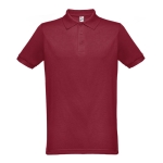 Polos com logo a cor total em algodão e poliester 200 g/m2 THC Berlin cor bordeaux