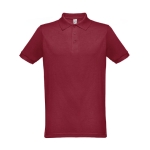 Polos com logo a cor total em algodão e poliester 200 g/m2 THC Berlin cor bordeaux primeira vista