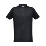 Polos com logo a cor total em algodão e poliester 200 g/m2 THC Berlin cor preto primeira vista