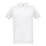 Polos com logo a cor total em algodão e poliester 200 g/m2 THC Berlin cor branco