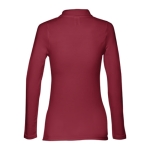 Polo de manga comprida para mulher em algodão 210 g/m2 THC Bern cor bordeaux