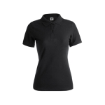 Polo para mulher com o logotipo da marca cor preto primeira vista