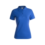 Polo para mulher com o logotipo da marca cor azul primeira vista