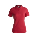 Polo para mulher com o logotipo da marca cor vermelho primeira vista