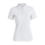 Polo para mulher com o logotipo da marca cor branco primeira vista