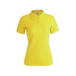 Polo para mulher com o logotipo da marca cor amarelo primeira vista