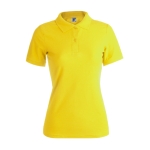 Polo para mulher com o logotipo da marca cor amarelo