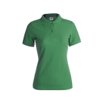 Polo para mulher com o logotipo da marca cor verde primeira vista