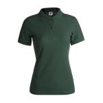 Polo para mulher com o logotipo da marca cor verde-escuro