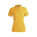 Polo para mulher com o logotipo da marca cor amarelo-escuro primeira vista