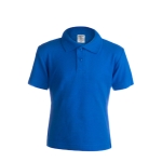 Polo promocional para crianças em algodão 180 g/m2 Keya cor azul