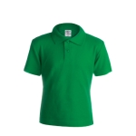 Polo promocional para crianças em algodão 180 g/m2 Keya cor verde primeira vista