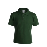 Polo promocional para crianças em algodão 180 g/m2 Keya cor verde-escuro