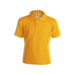 Polo promocional para crianças em algodão 180 g/m2 Keya cor amarelo-escuro primeira vista