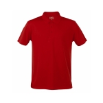 Polo personalizado técnico de poliester transpirável MKT cor vermelho primeira vista