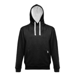 Hoodies personalizados de estilo desportivo cor branco/preto quarta vista