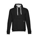 Hoodies personalizados de estilo desportivo cor preto/cinzento primeira vista